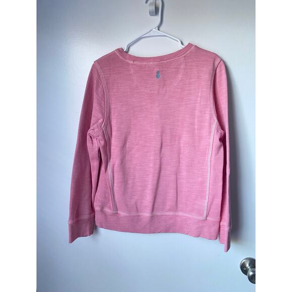 Tommy Bahama Women’s M Pink Crewneck Pullover Sweatshirt Coastal Casual Resort - Picture 2 of 6